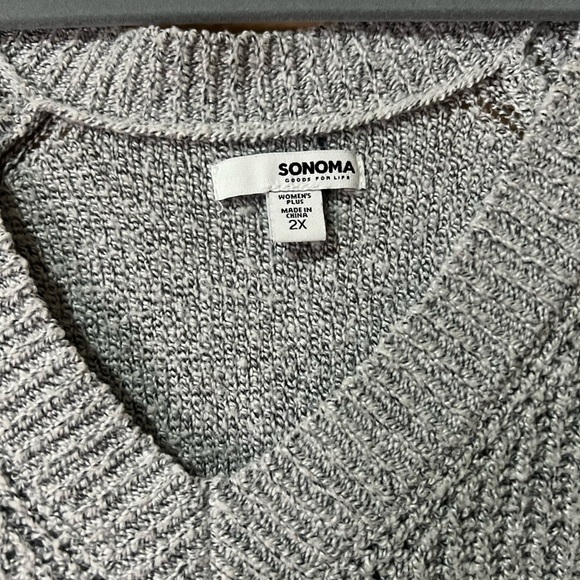 Sonoma Heather Gray Knit Sweater - Picture 2 of 3
